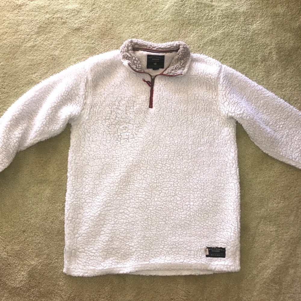 Womens Small Southern Marsh White Pull Over